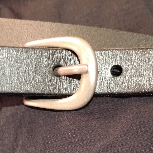 Aritzia Leather Skinny Belt - Picture 3 of 4